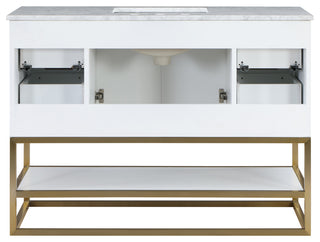 Monad Bathroom Vanity, White, 48" Wide