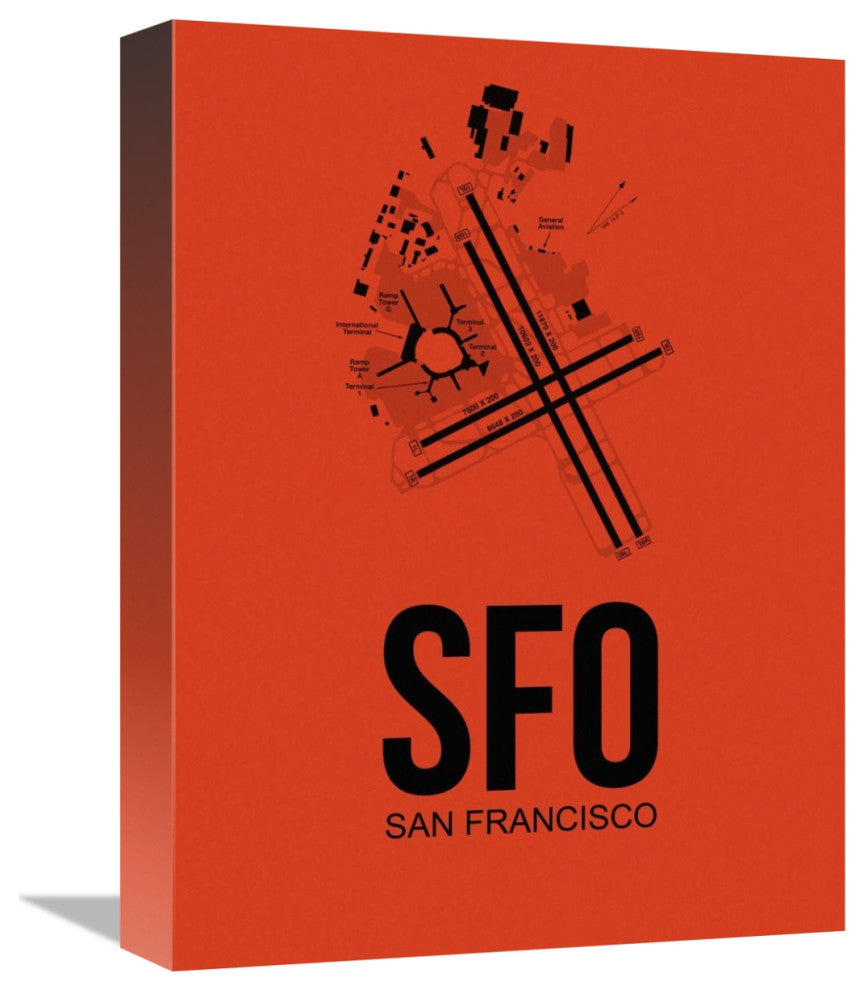 "SFO San Francisco Airport Orange" Fine Art Print