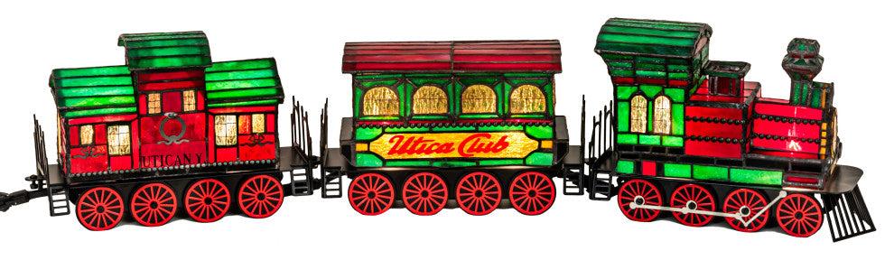 31" Long Tiffany Train Lighted Sculpture
