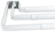 Lockseam Triple Curtain Rod 28-48", White