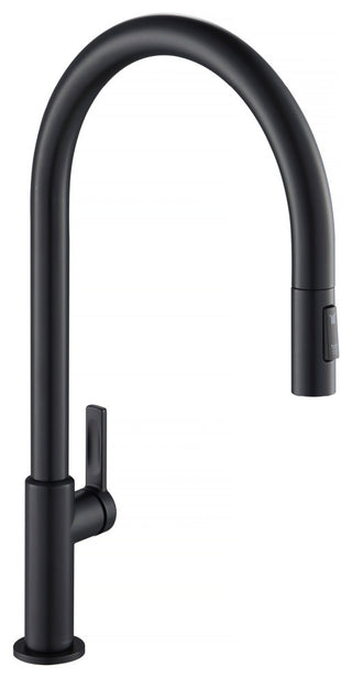 Oletto Pull-Down 1-Hole Kitchen Faucet, Matte Black, Model Kpf-2821mb