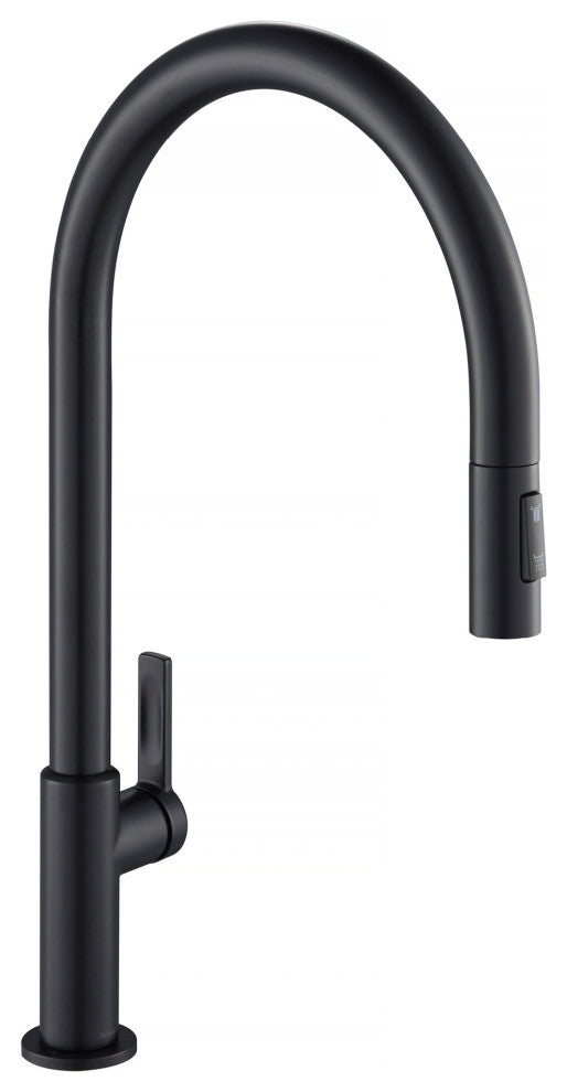 Oletto Pull-Down 1-Hole Kitchen Faucet, Matte Black, Model Kpf-2821mb