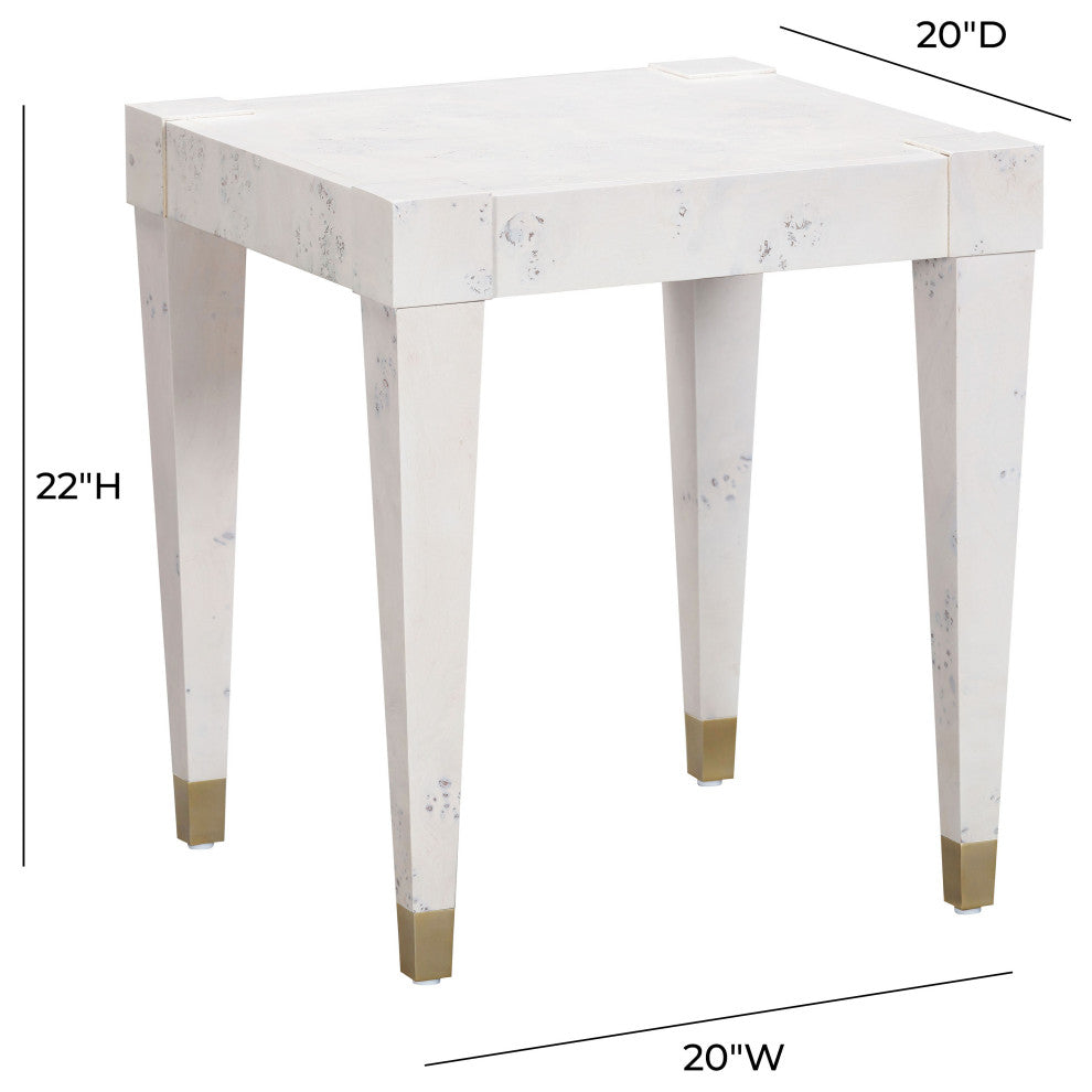 Brandyss Burl End Table, Gray