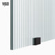 VIGO Elan 56" to 60" W x 74" H Frameless Sliding Shower Door, Matte Black, Left, Fluted Glass