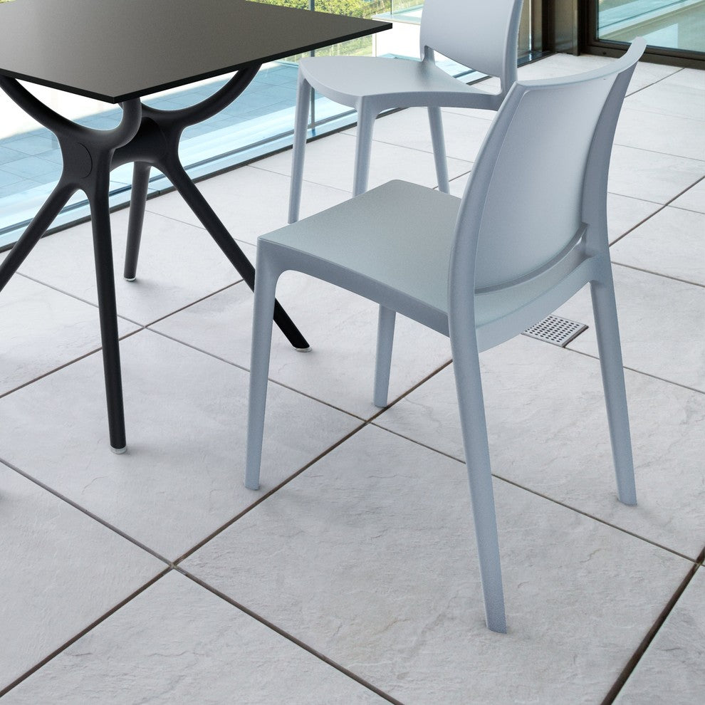 Compamia Maya Dining Chairs, Set of 2, Silver