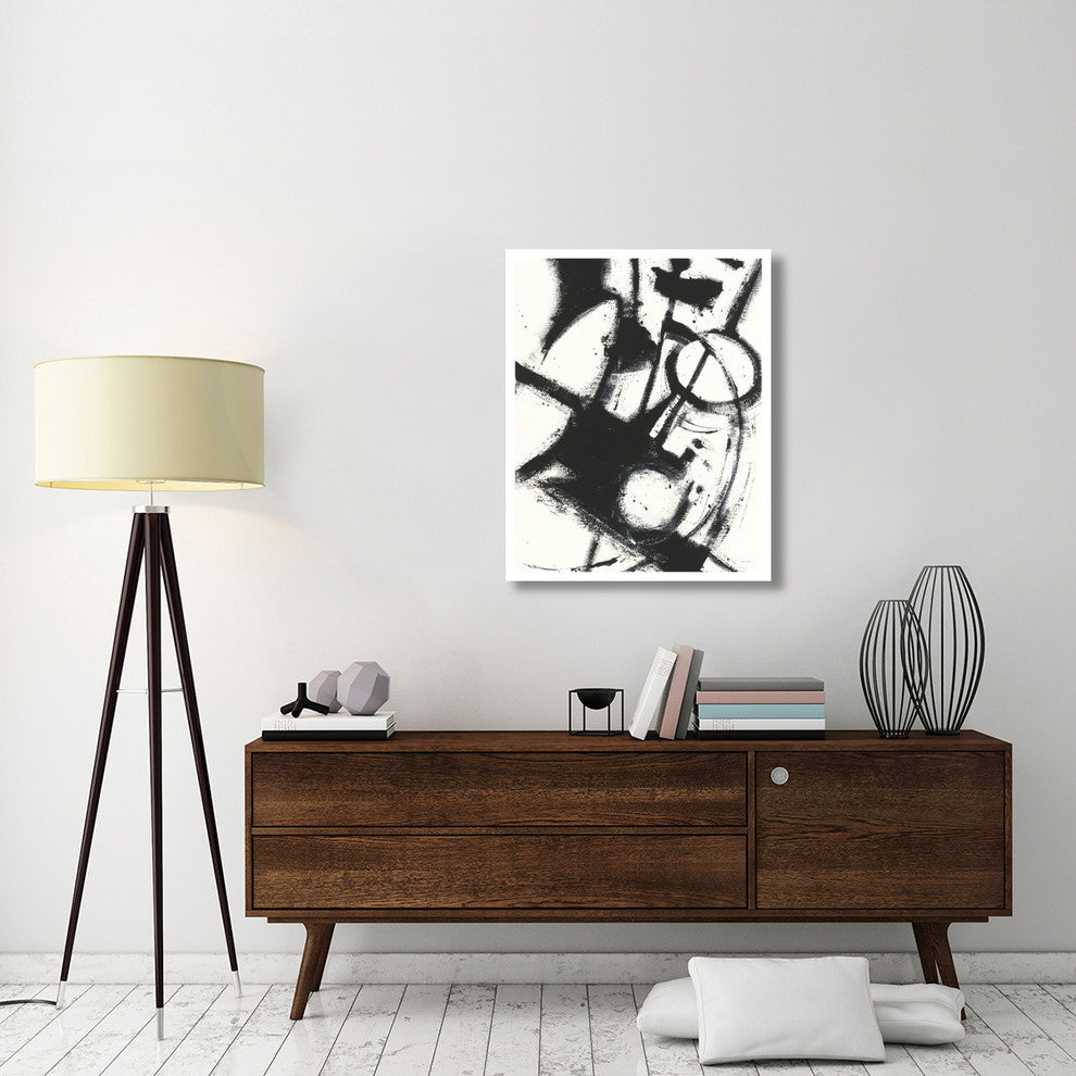 "Expression Abstract II White Crop" Paper Print by Shirley Novak, 30"x37"