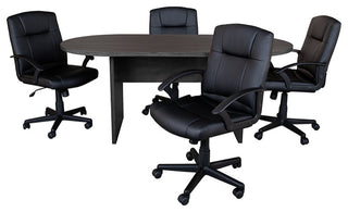 Gray Oval Conference Set