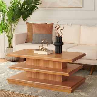 Safavieh Suette 2 Shelf Coffee Table, Natural