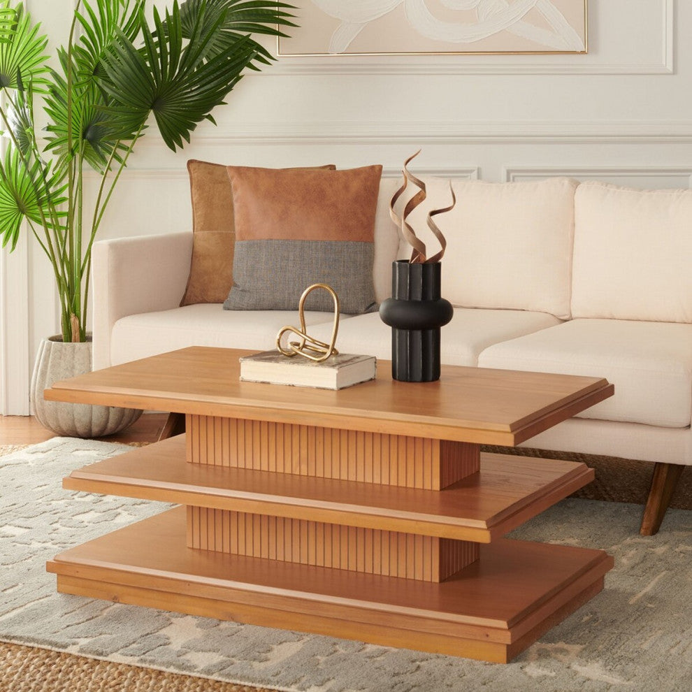 Safavieh Suette 2 Shelf Coffee Table, Natural