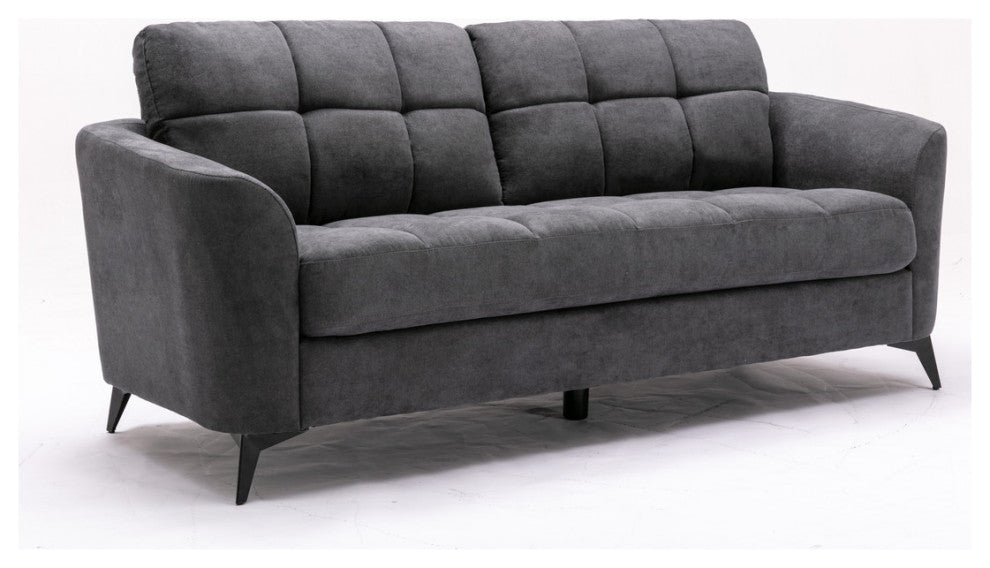 Callie Woven Fabric Sofa, Gray