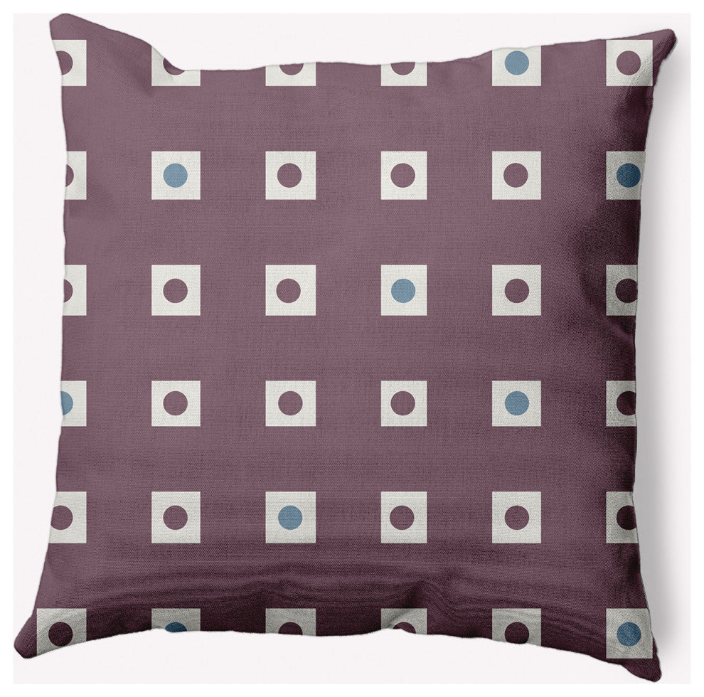18x18" Li'l Boxes Nautical Decorative Indoor Pillow, Dusty Purple