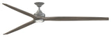 Fanimation Spitfire 96" Fan/LED Light, Galvanized, Weathered Wood