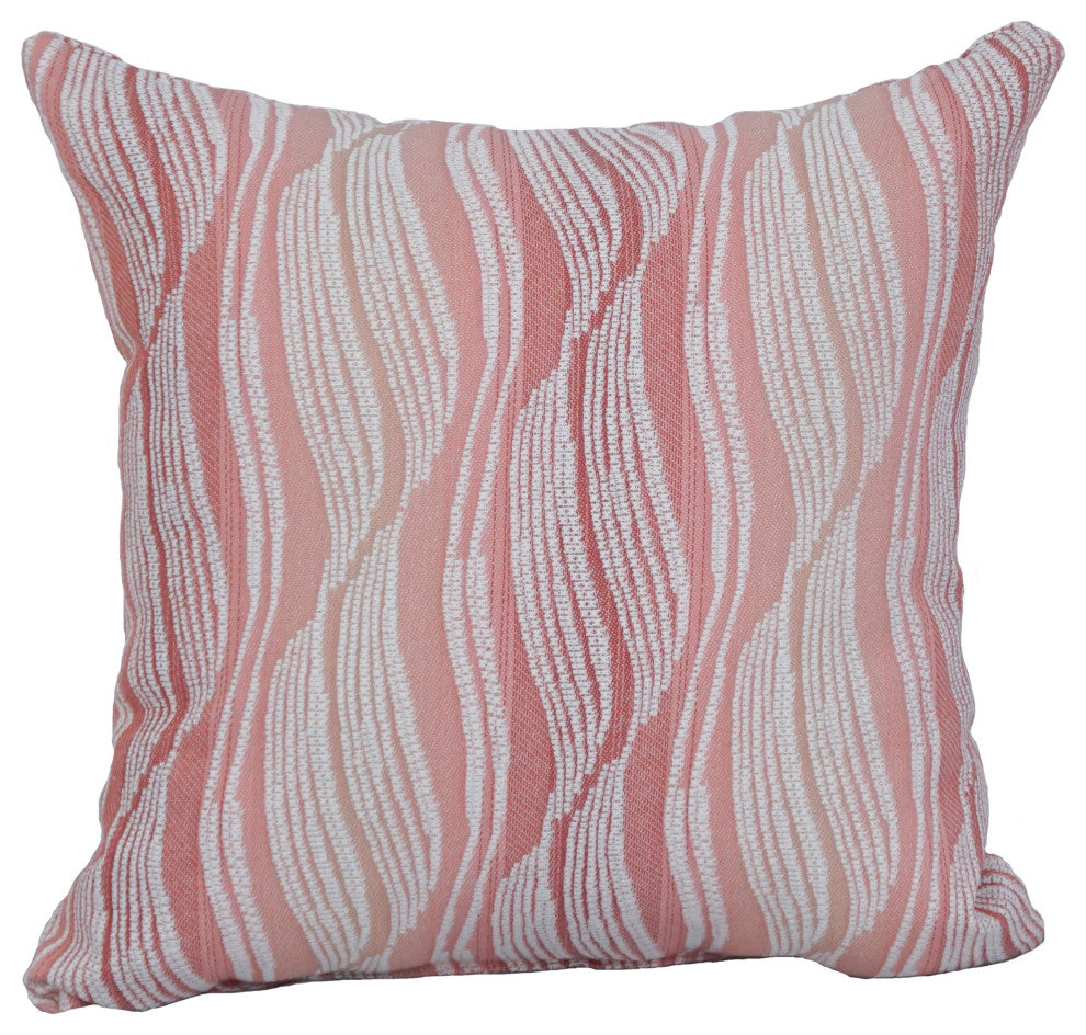 17" Jacquard Throw Pillows With Inserts, Set of 4, Clove Blush