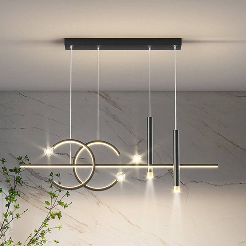 Andermatt | Pendant Light in a Nordic style for Dining Room, Black, Warm Light