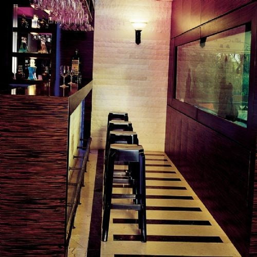 Compamia Fox Bar Stools, Set of 2, Transparent Black