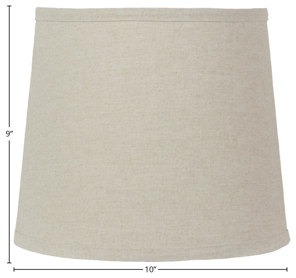 Tan Linen Shade, 10", Drum With Spider Fitter