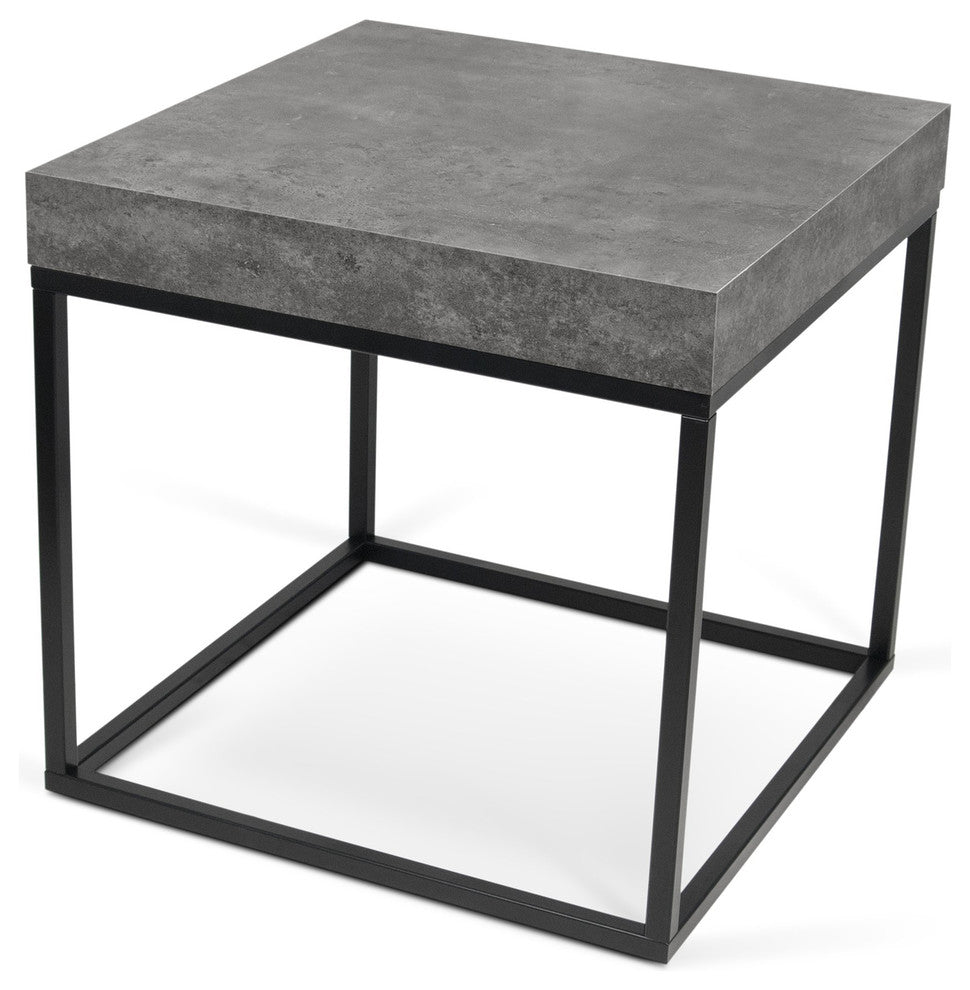Modern Metal And Concrete Look Side Table