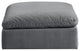 Comfy Beige Linen Textured Fabric Modular Chair, Grey, Velvet, Ottoman