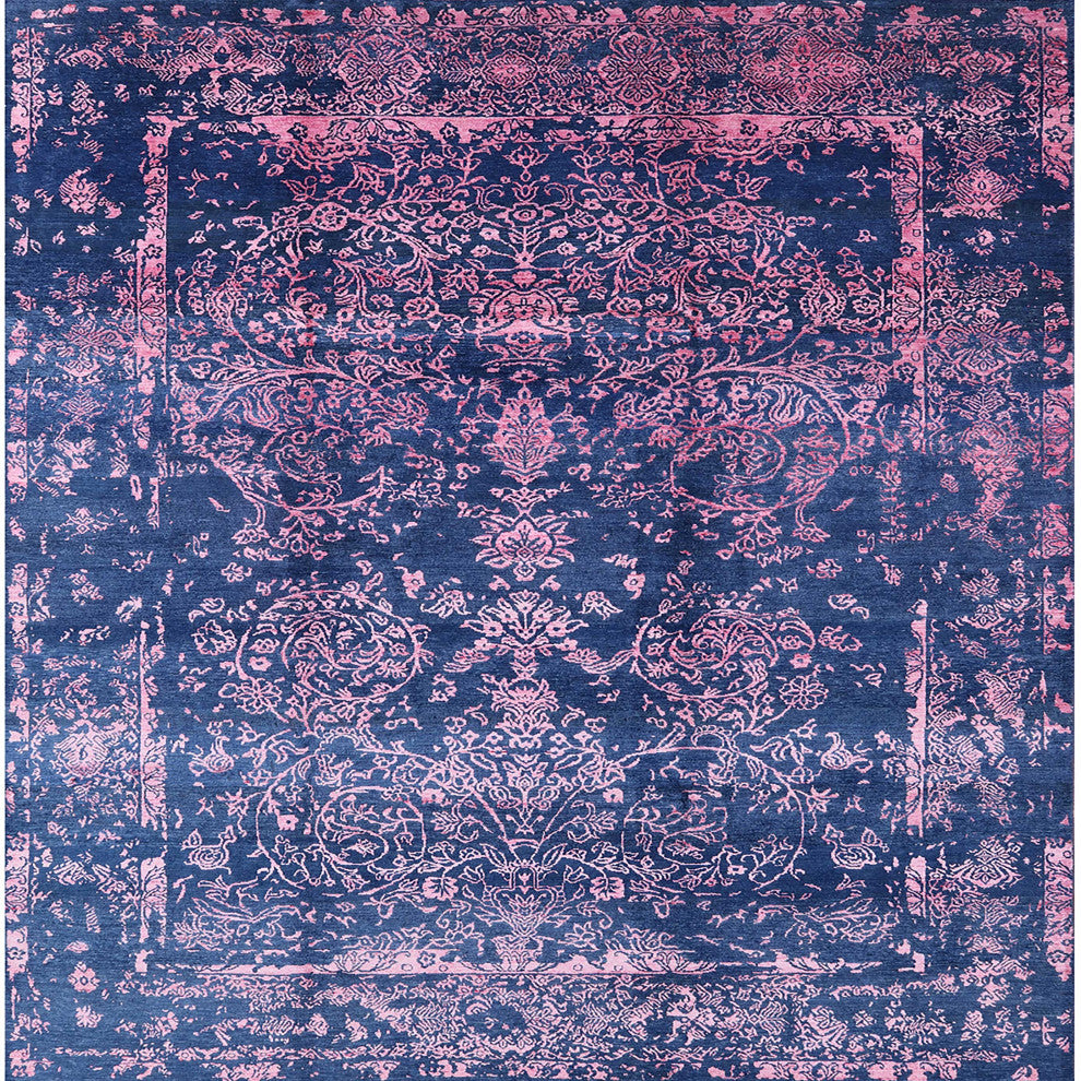 Ahgly Company Indoor Square Mid-Century Modern Area Rugs, 7' Square