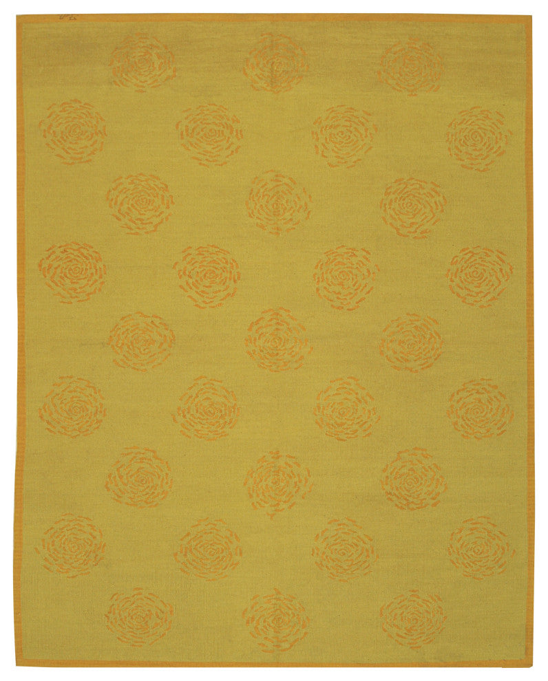 Yellow Contemporary Modern Modern Flat Weave Area Rug