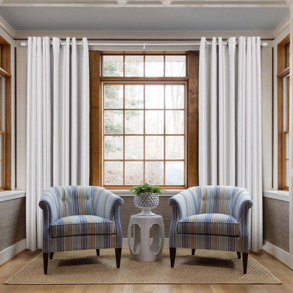 UTOPIA ALLEY 3/4 Inch Curtain Rod - Curtain Rods For Windows, Nickel, 48"-86"