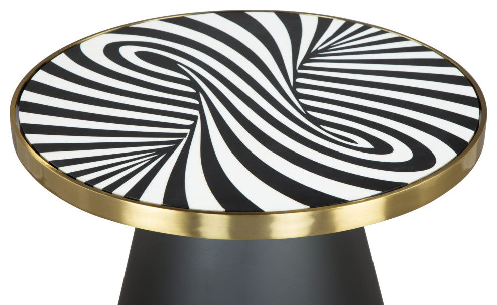 Sofa Side Table, Round, Metal Iron, Stainless, Black, Gold, Lounge Hospitality