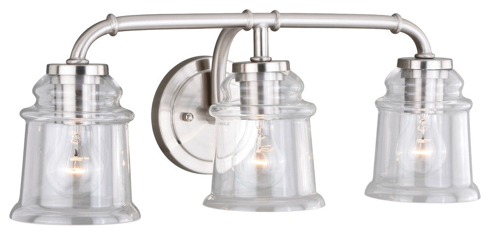 Toledo 3-Light Vanity Satin Nickel