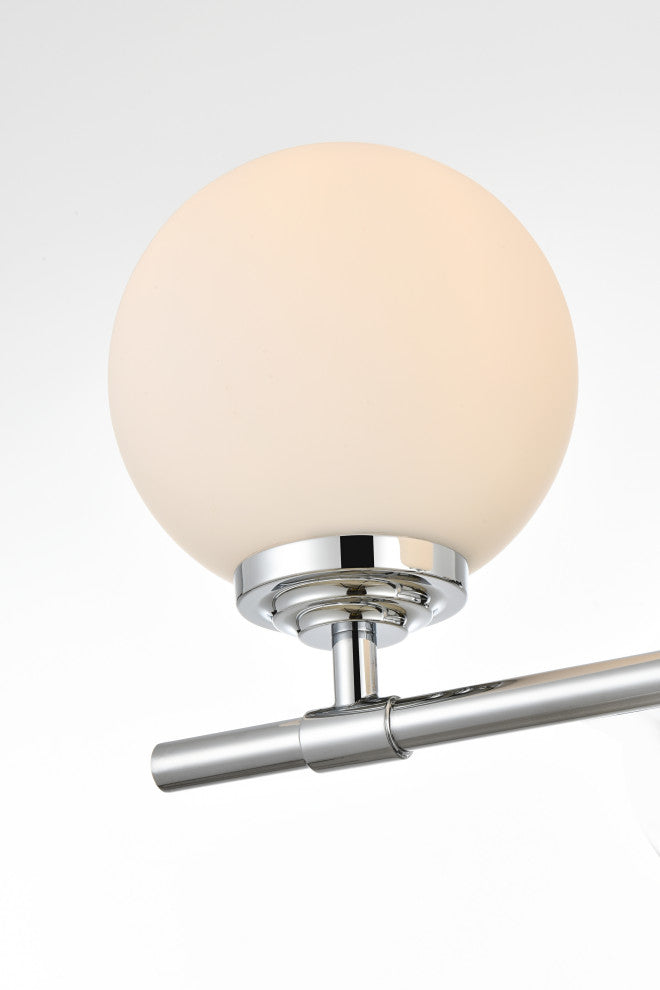 3 Light Chrome And Frosted White Bath Sconce