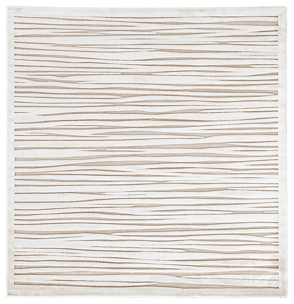 Jaipur Living Linea Abstract White Area Rug, 6'x6'