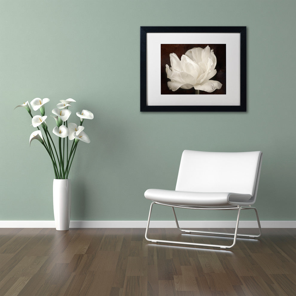 Cora Niele 'White Tulip III' Matted Framed Art