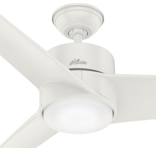 Hunter 54" Havoc Fresh White Ceiling Fan, LED Light Kit and Wall Control