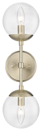 2 Light 5.5" Modern Gold Sconce