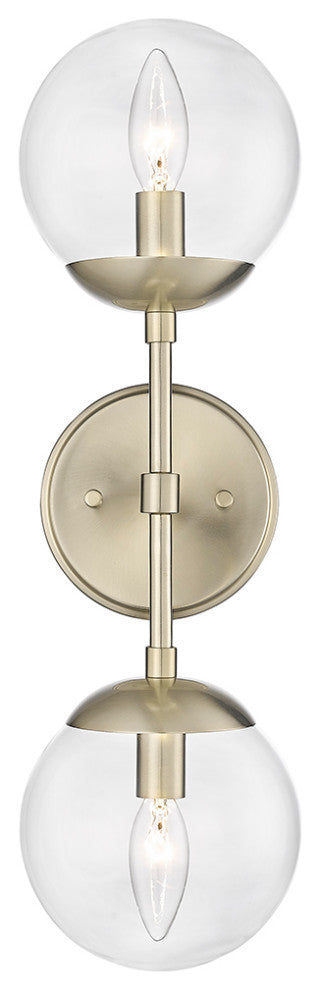 2 Light 5.5" Modern Gold Sconce