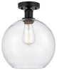 Innovations 616-1F-BK-G124-10 1 Light 10" Semi-Flush Mount, Matte Black