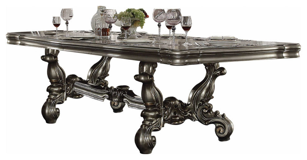 46" Platinum Solid Wood Dining Table