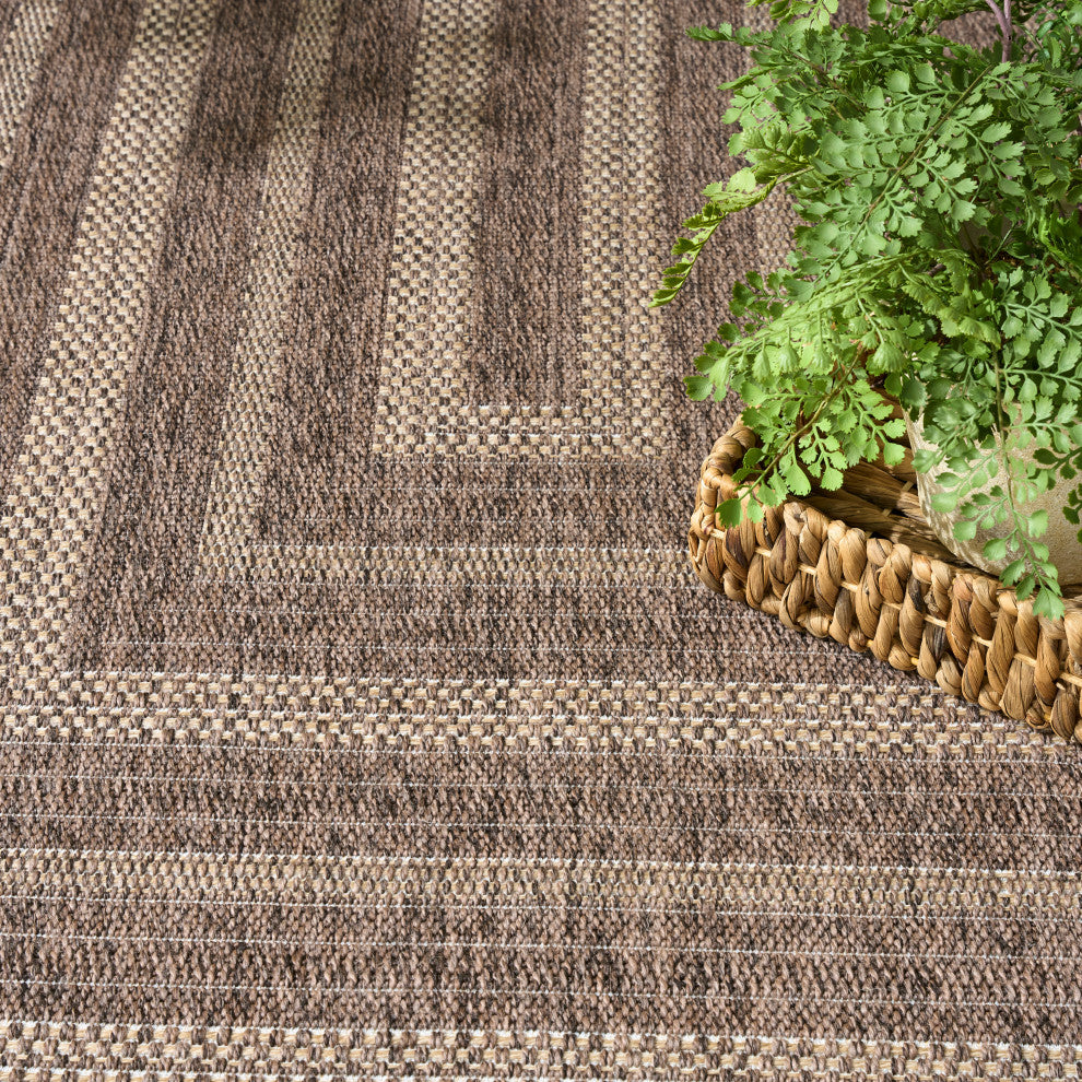 Nourison Tulum 9' x 12' Brown Outdoor Rug