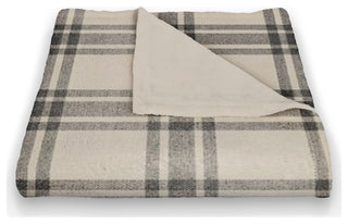 Black Plaid 50x60 Coral Fleece Blanket
