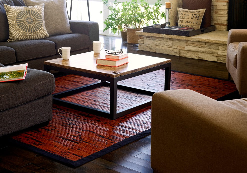 Cobblestone Bamboo Area Rug, 5'x8'