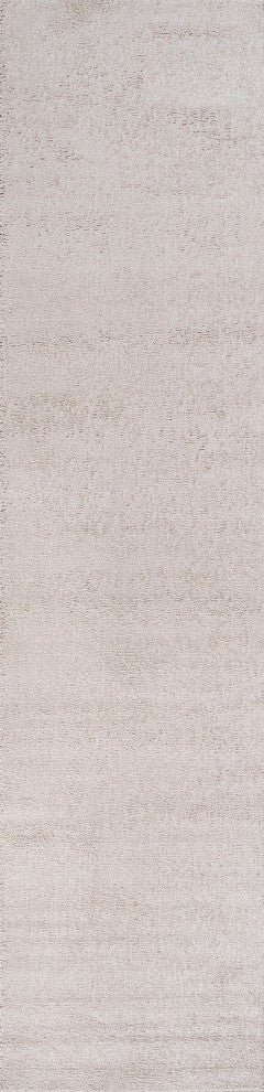 Haze Solid Low-Pile Ivory 2 ft. x 14 ft. Runner Rug
