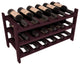 18-Bottle Stackable Wine Rack, Premium Redwood, Burgundy Stain