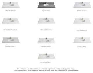Boston 48 Single Sink Bath Vanity in White 2" Calacatta Nuvo