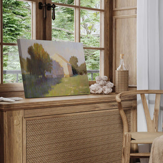 "Dawn's Rustic Charm" - A Canvas Print Celebrating Countryside Serenity