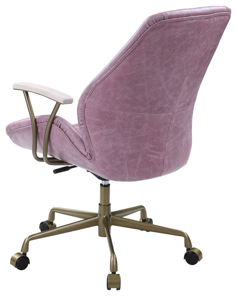 ACME Hamilton Office Chair, Pink Top Grain Leather