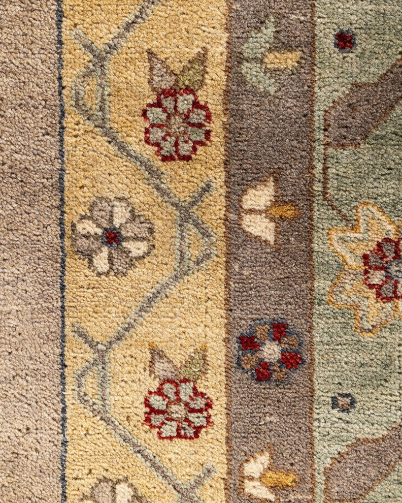 Ikat One-of-a-Kind Hand-Knotted Area Rug Beige, 8' 1" x 10' 4"