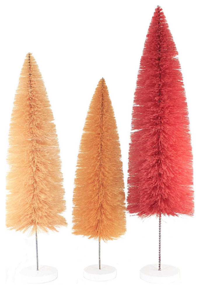 Cody Foster Rose Rainbow Trees Plastic Bottle Brush Set Of 3 Ms6639ro