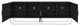 Nicole Miller Jacelynn Sideboard, Black/Chrome, 4-Door