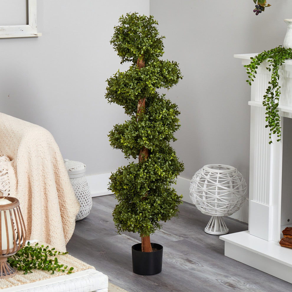 46" Boxwood Spiral Topiary Artificial Tree