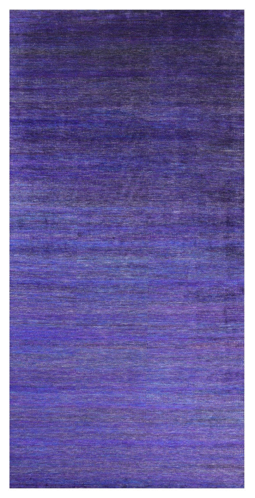 9' 0" X 18' 8" Wool and Silk Handmade Super Savannah Gabbeh Rug Q6111