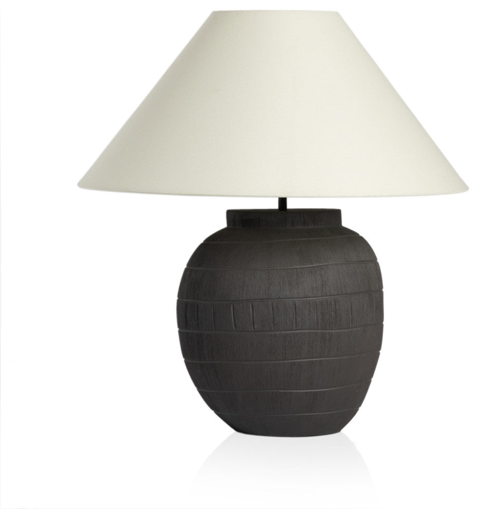 Muji Table Lamp-Textured Matte Black