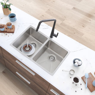 STYLISH 31 inch Double Bowl Undermount Stainless Steel Kitchen Sink